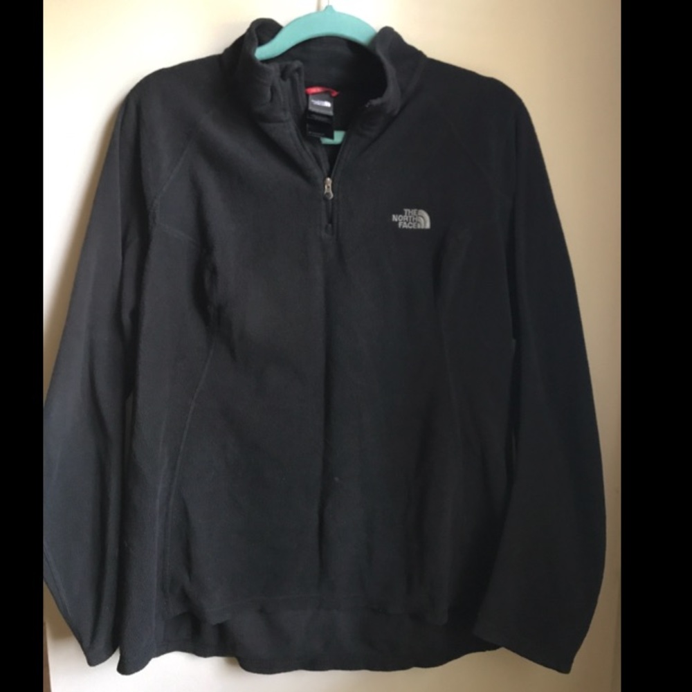 black north face half zip sweatshirt